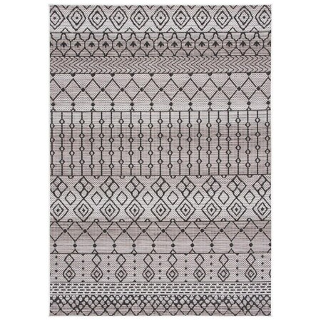 Safavieh 8 x 10 ft. Havana Outdoor Rectangle Power Loomed Rug Light Brown & Black HAV301E-8